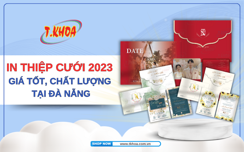 In thiệp cưới 2023 giá tốt, chất lượng tại Đà Nẵng