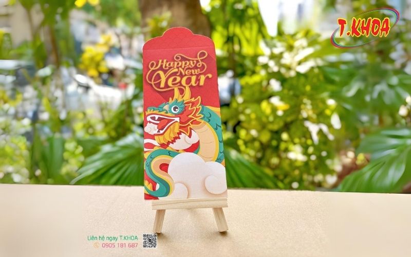Giá bao lì xì Tết 2024 dao động tùy thuộc vào thiết kế, chất liệu, và đặc tính riêng của từng mẫu