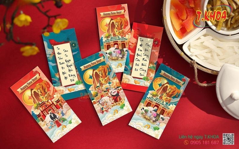Mỗi mẫu bao lì xì tết 2024 là một tác phẩm nghệ thuật độc đáo
