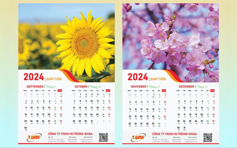 In Ấn T.Khoa là địa chỉ đáng tin cậy để in lịch treo tường 2024 theo yêu cầu