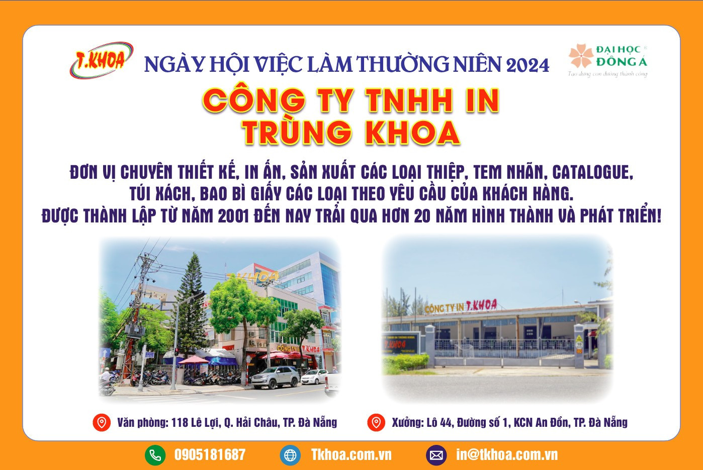 T.KHOA | NGÀY HỘI VIỆC LÀM THƯỜNG NIÊN TẠI ĐẠI HỌC ĐÔNG Á