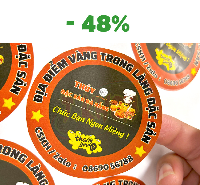 In tem nhãn decal giá rẻ nhiều loại: decal pp, decal coucher, decal đế xanh, decal đế vàng