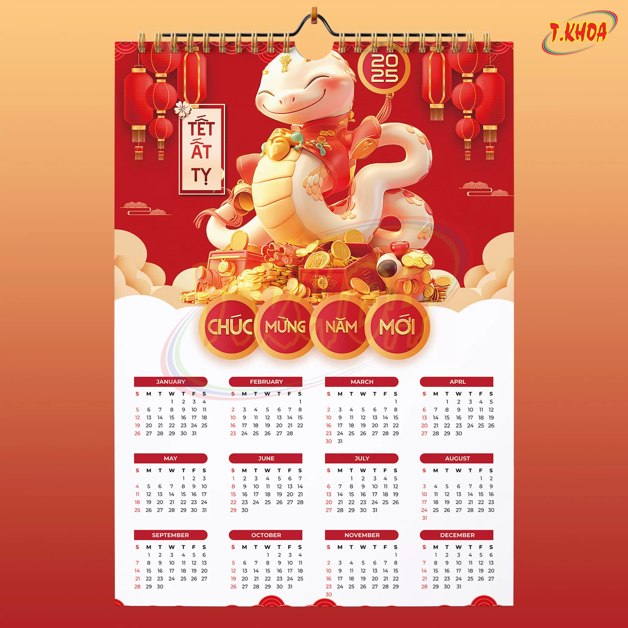 In lịch Tết Làm Quà Tặng Doanh Nghiệp