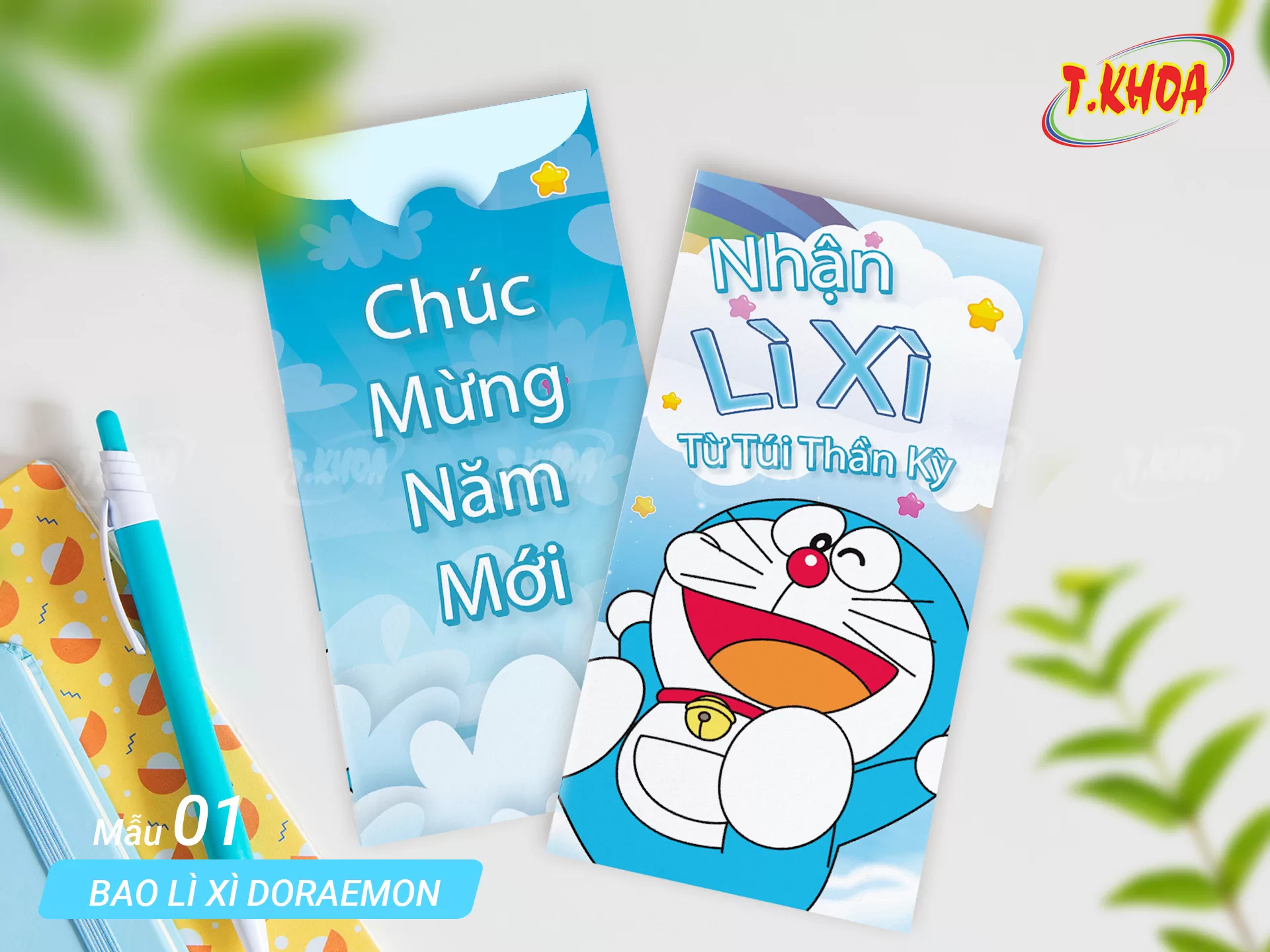 Bao lì xì Doraemon Bao lì xì Doraemon