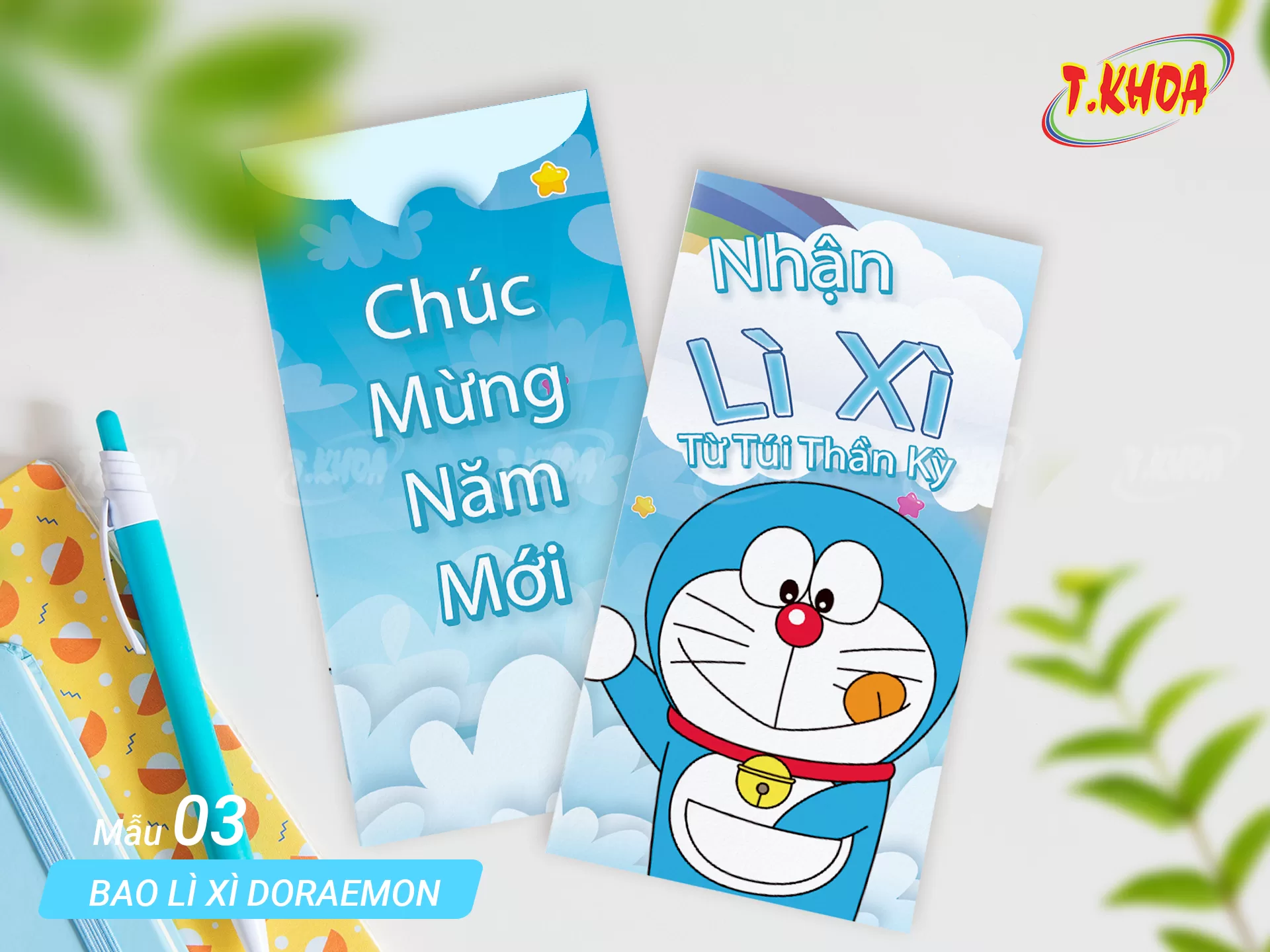 Bao lì xì Doraemon Bao lì xì Doraemon