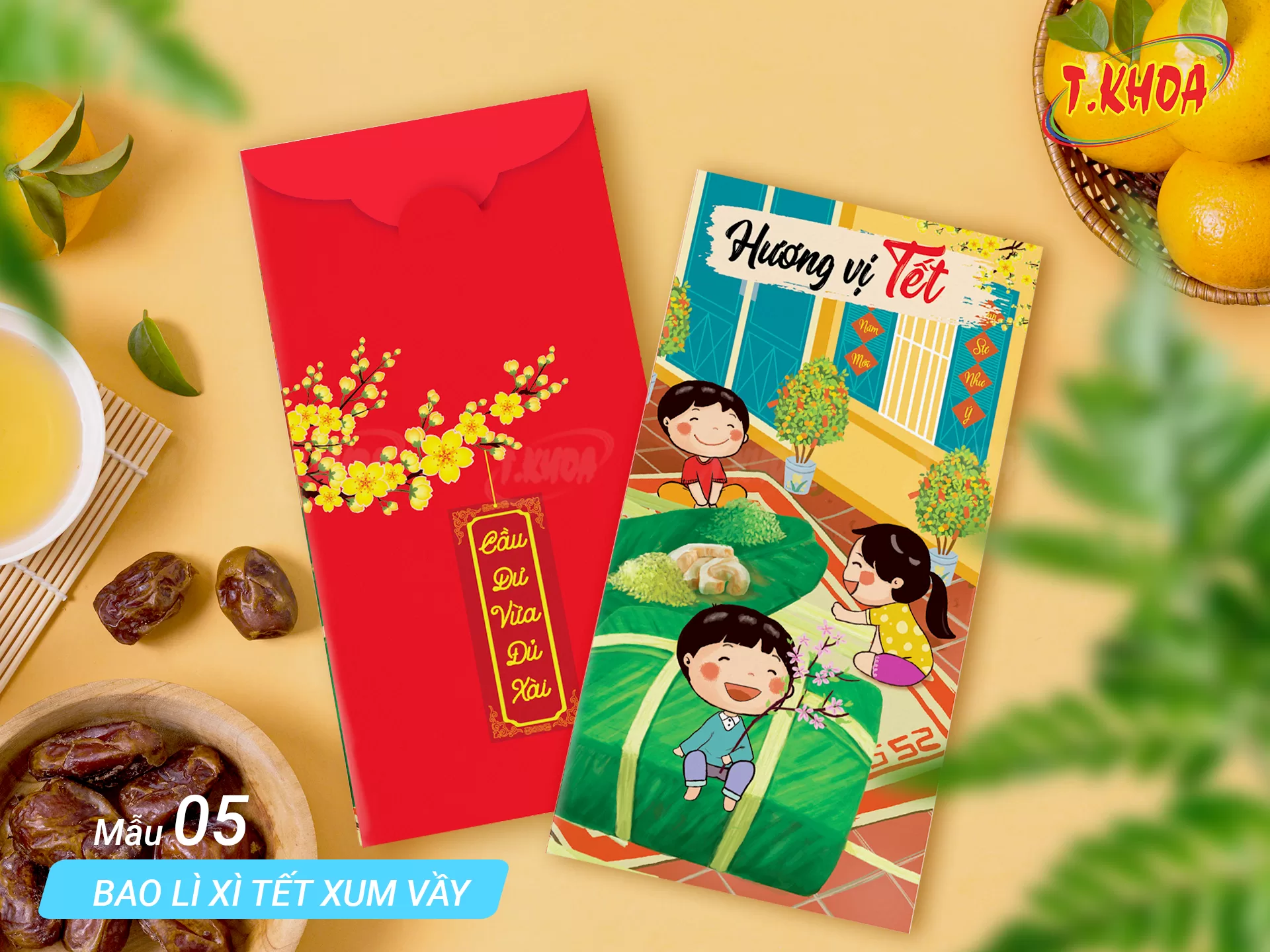 Bao lì xì Tết xum vầy 2025 Bao lì xì Tết xum vầy 2025