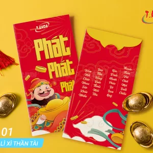 Bao lì xì Thần tài 2025