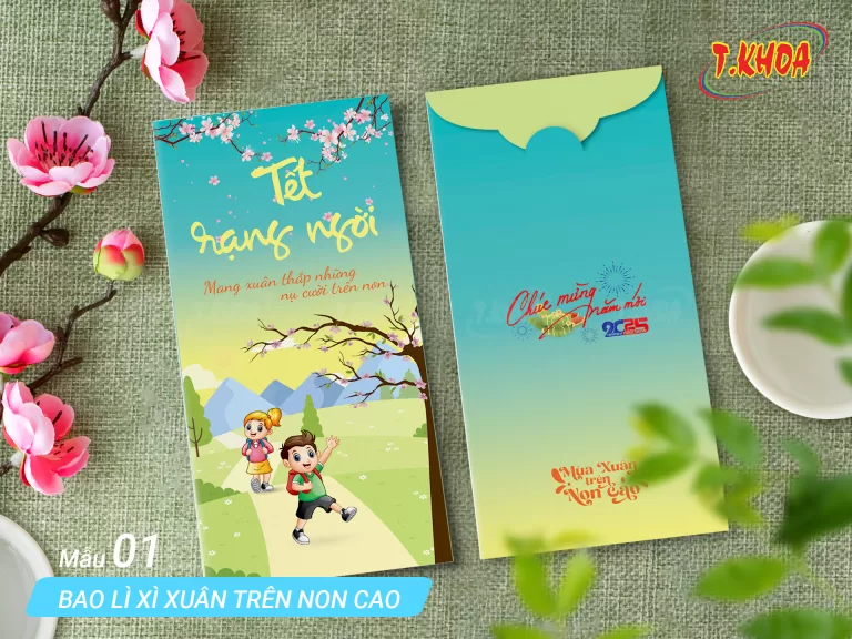 Bao lì xì Xuân trên non cao Bao lì xì Xuân trên non cao