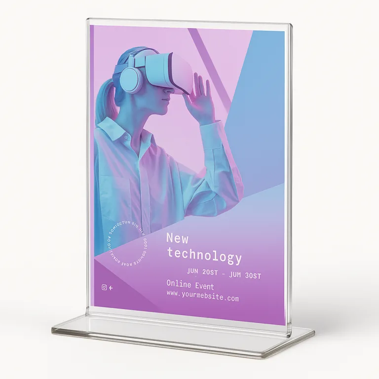Standee mica để bàn Standee mica để bàn