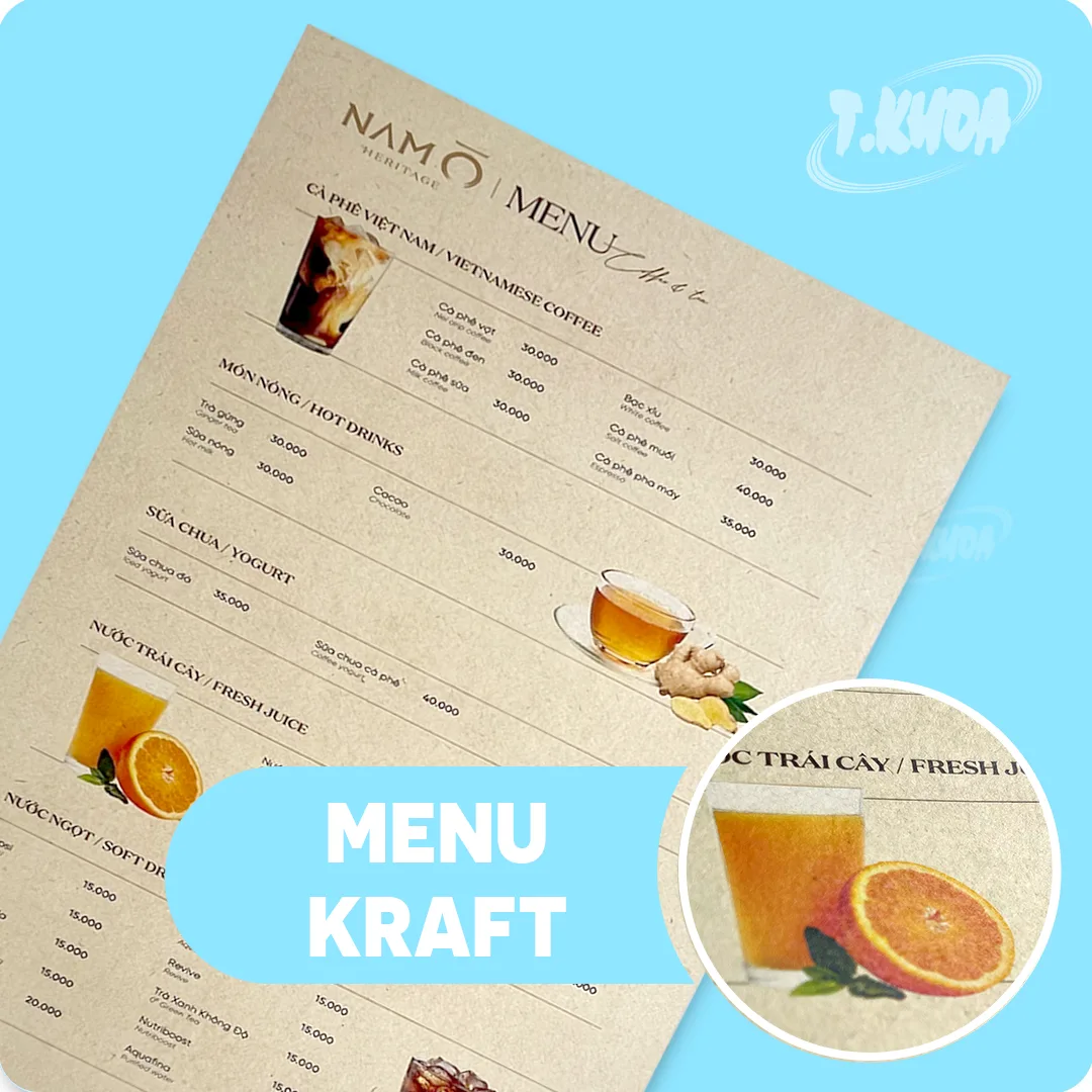Menu kraft png