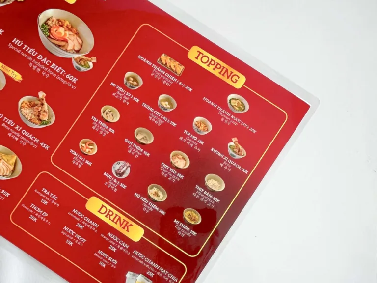 Menu ep plastic 3