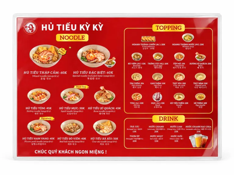 Menu ep plastic 4