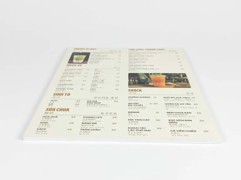 Menu formex 1 tờ (3) Menu formex 1 to 3